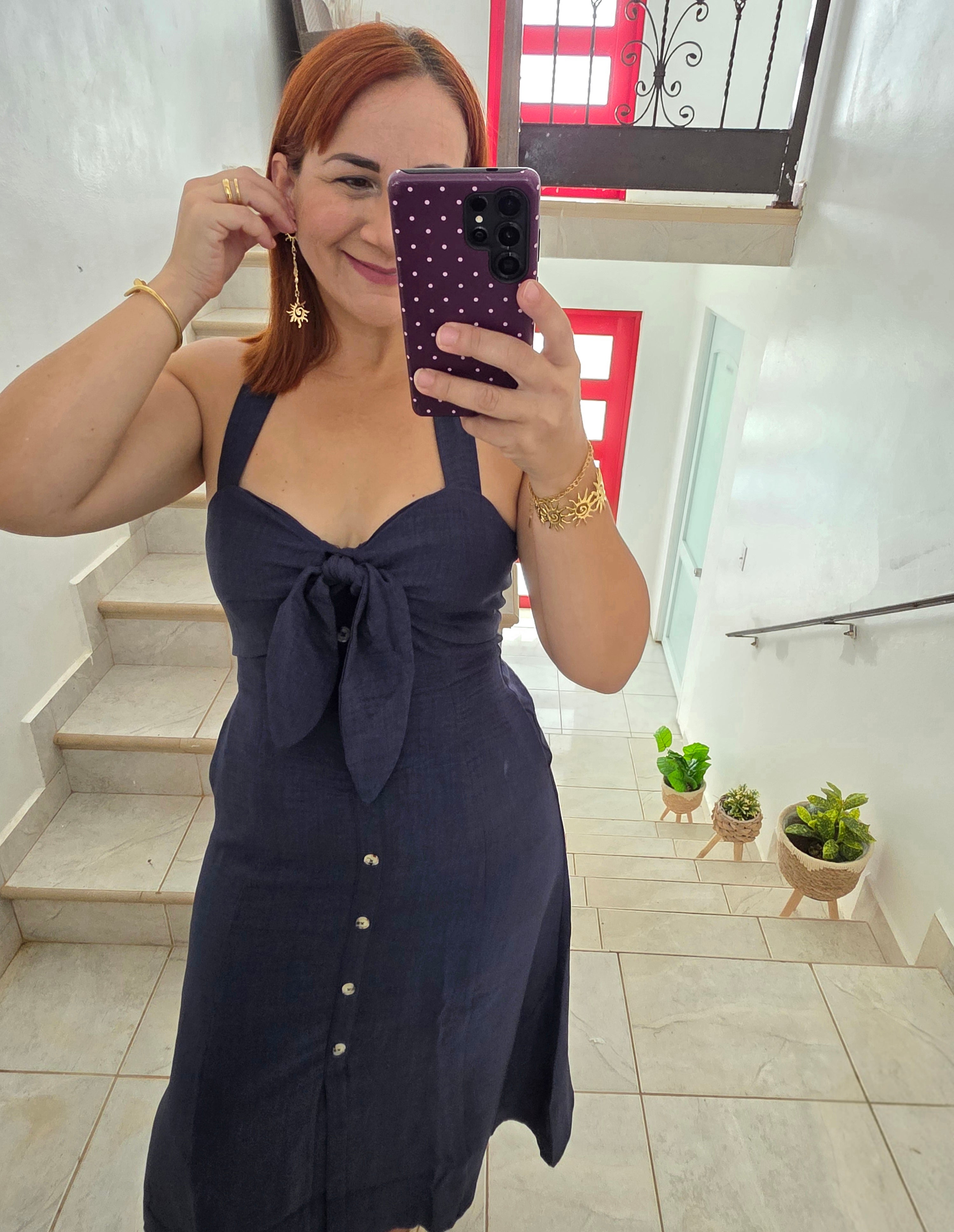 Halter buttom down dress