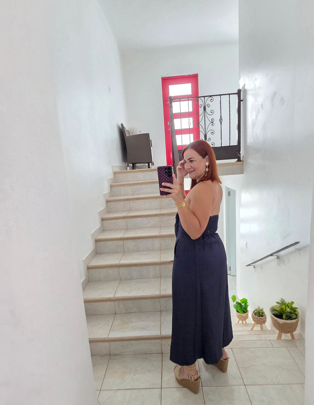 Halter buttom down dress