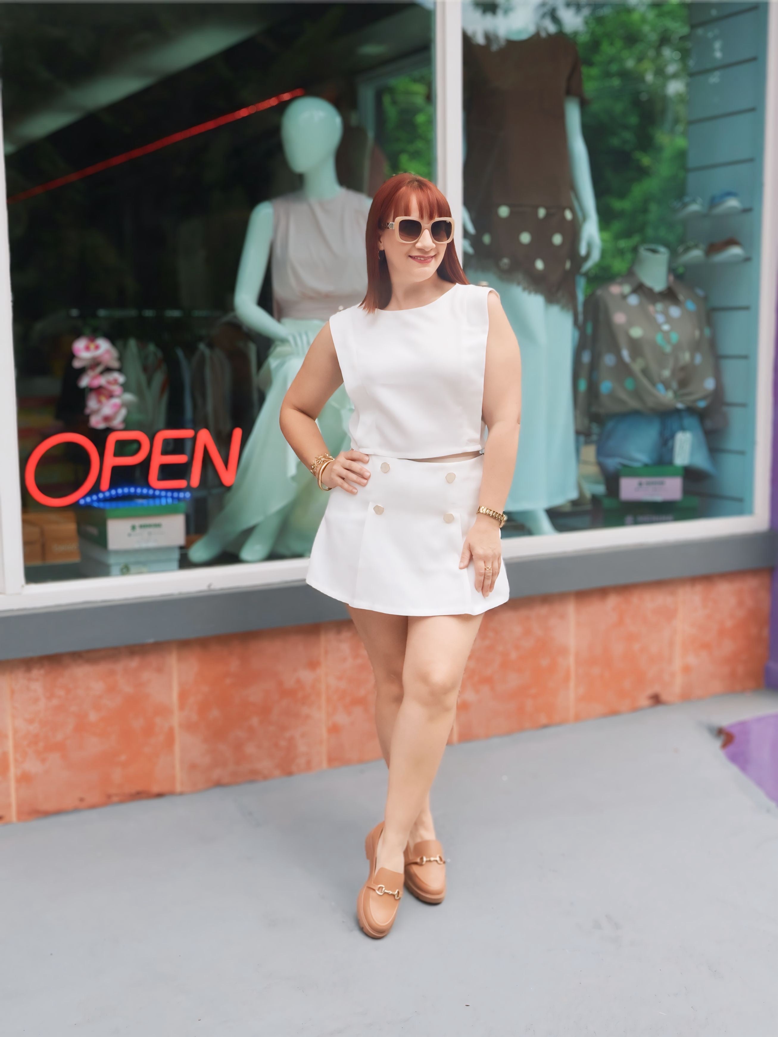 Buttons skirt set