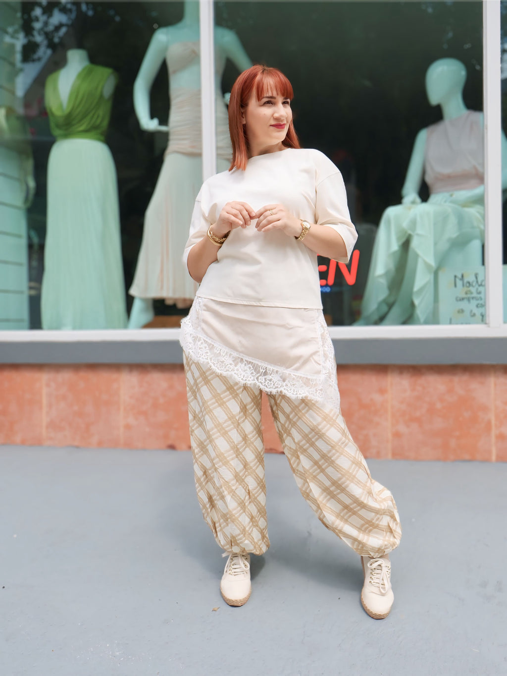 One size lace blouson