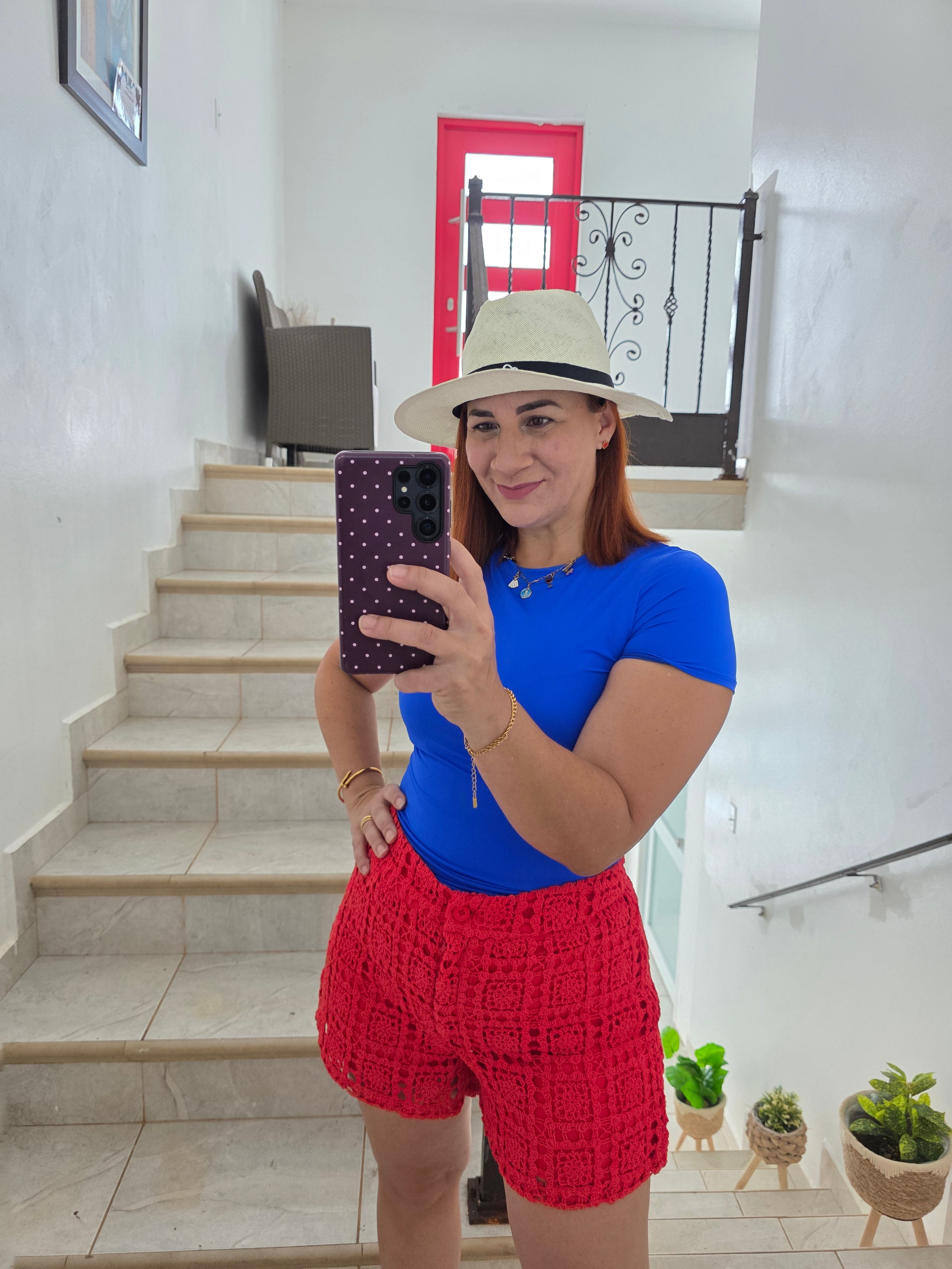 Crochet short Orange