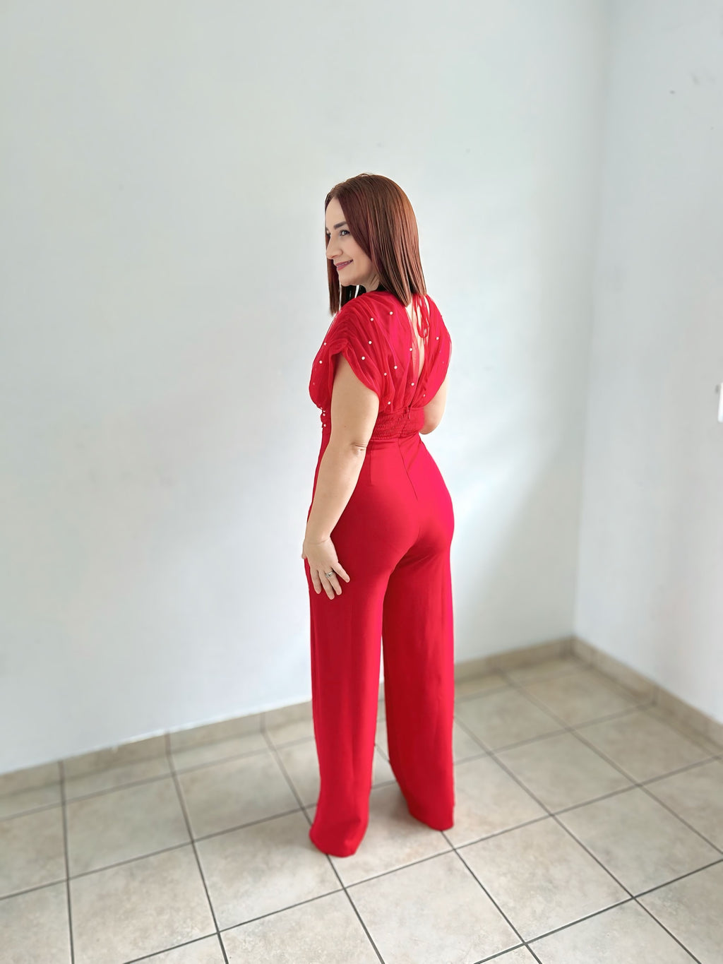 Jumpsuit de perlas