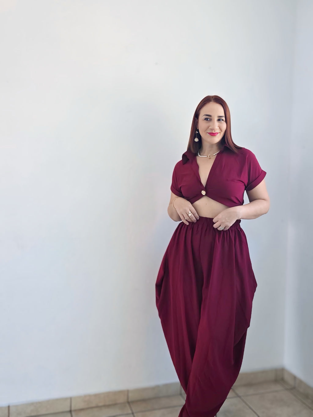 Aladdin 2pcs set  Burgundy