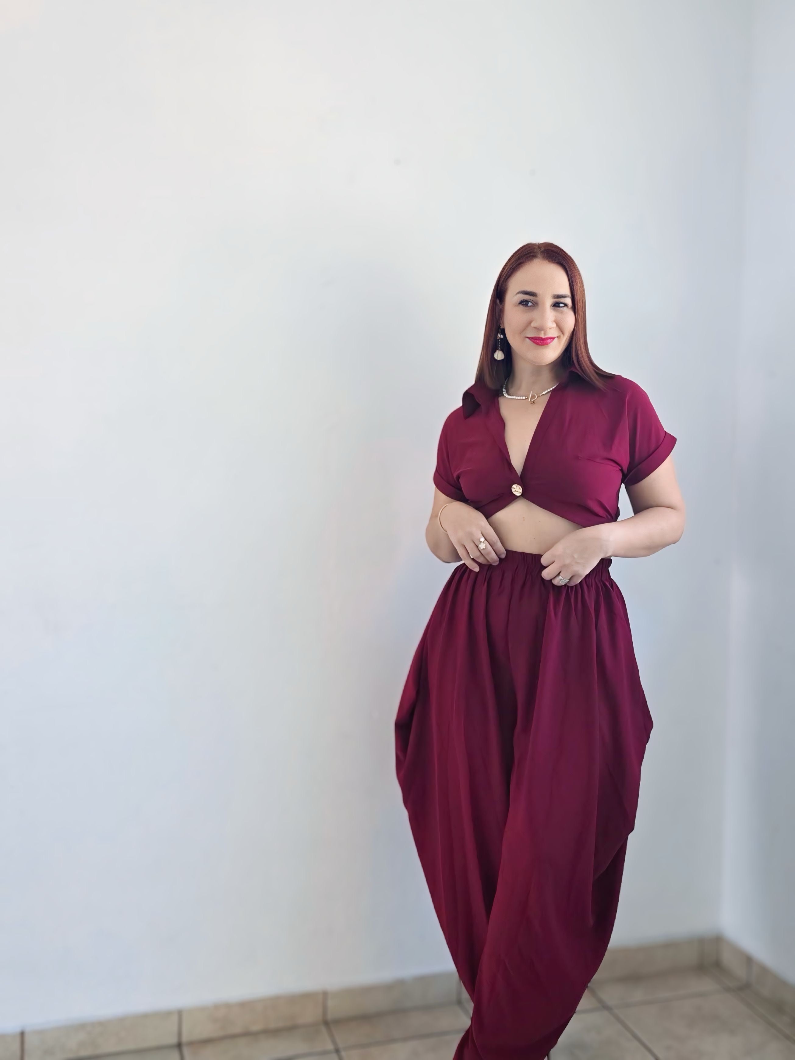 Aladdin 2pcs set  Burgundy