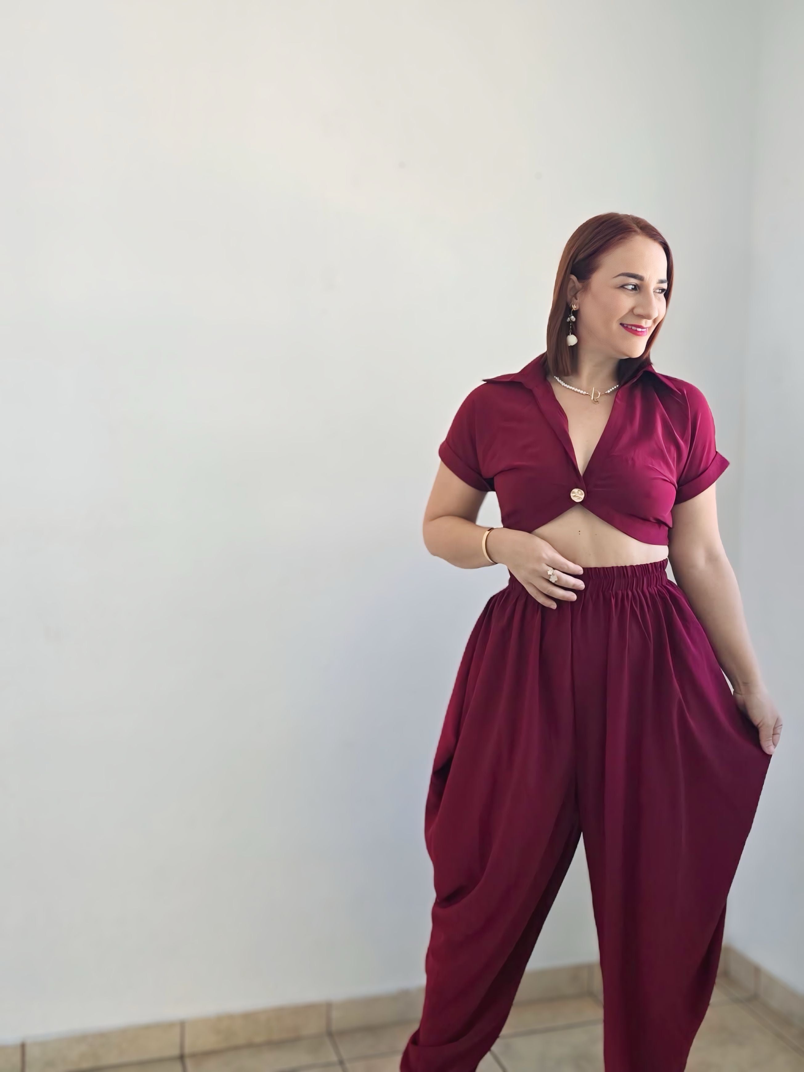 Aladdin 2pcs set  Burgundy