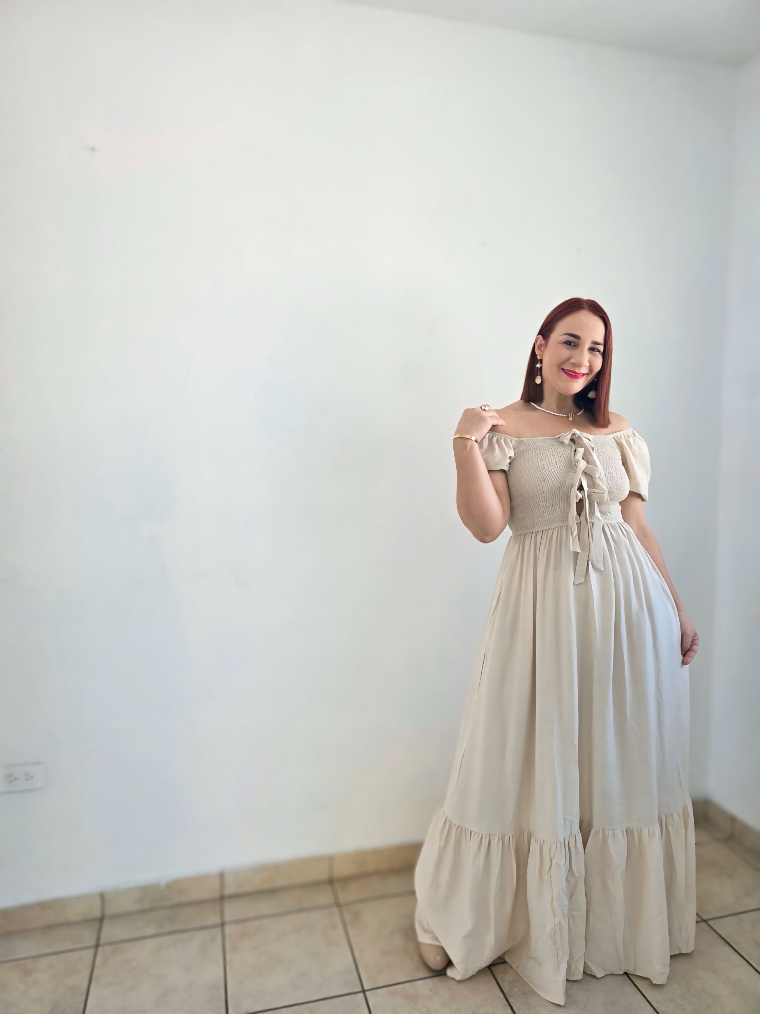 Off shoulder maxi dress