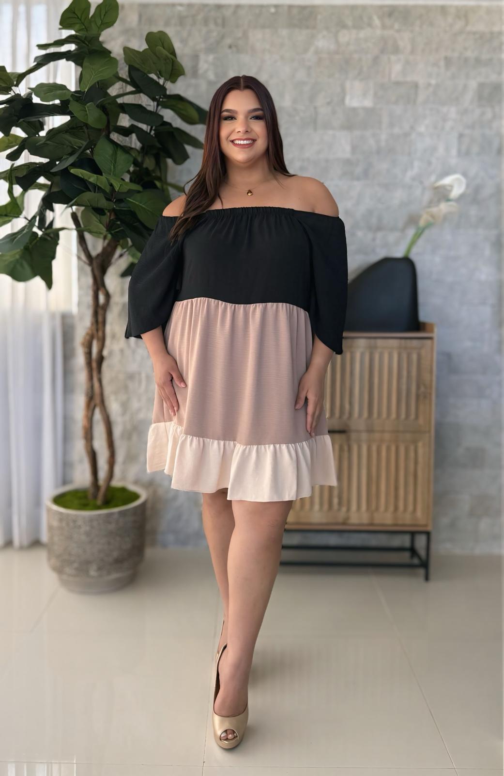 Vestido off shoulder