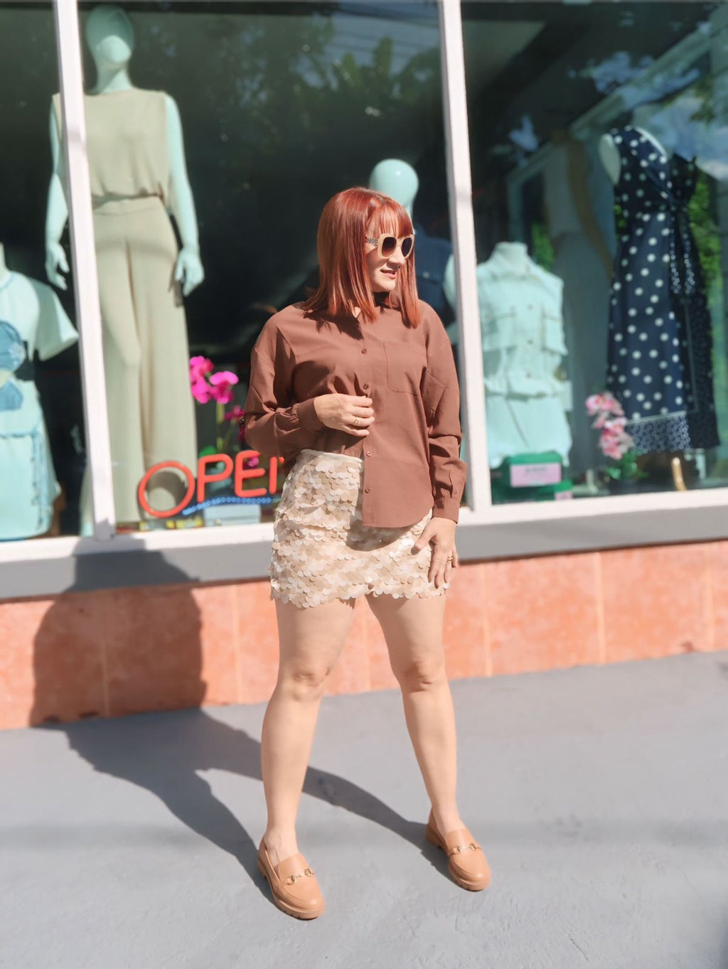 Falda lentejuela (corre pequeña)