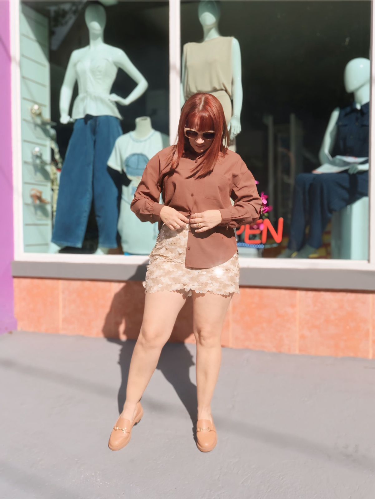 Falda lentejuela (corre pequeña)