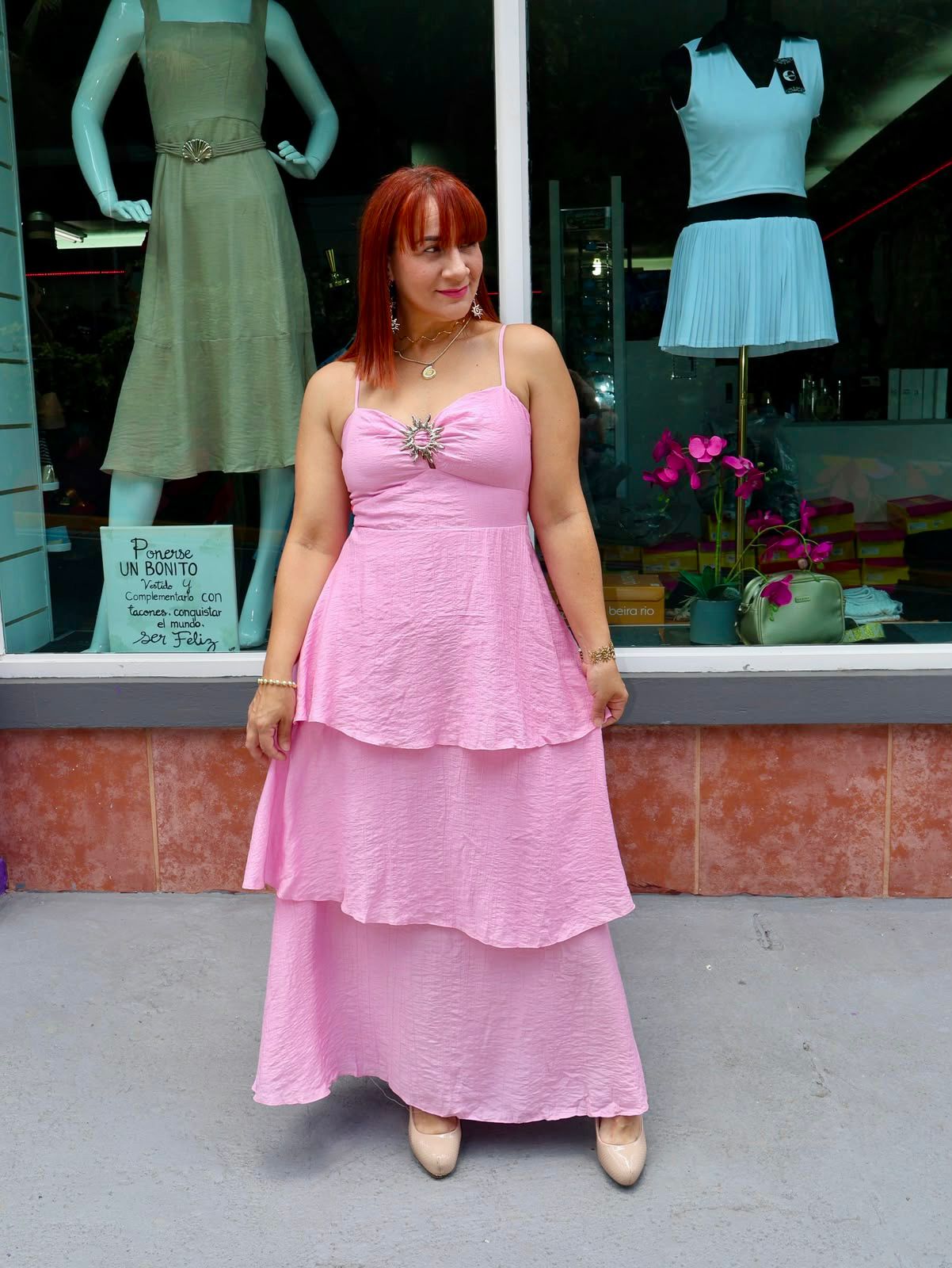 Ruffled sun maxi dress