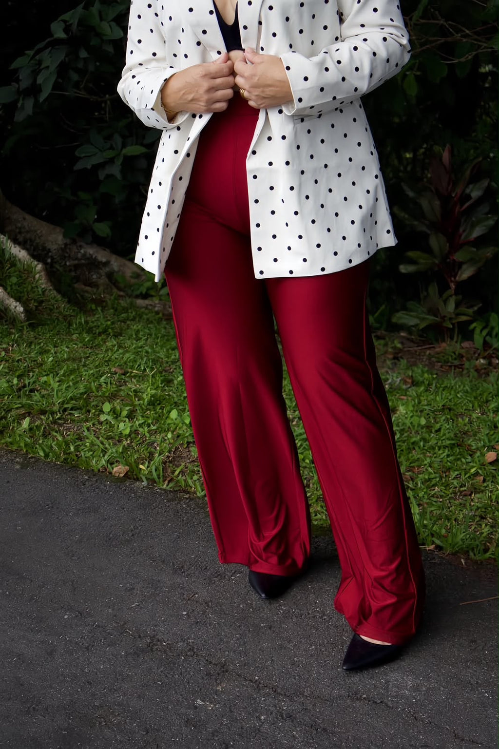 Licra Satin Wide Leg Pant