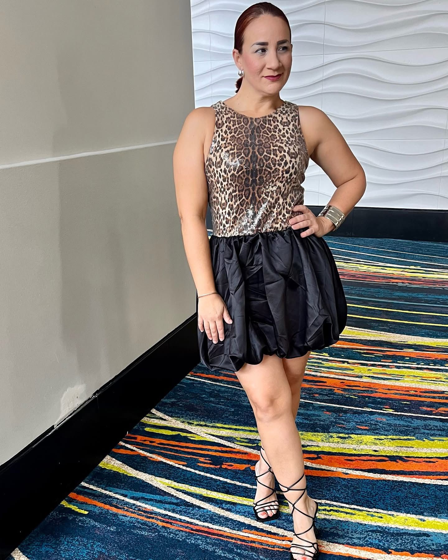 Animal print Bubble mini dress