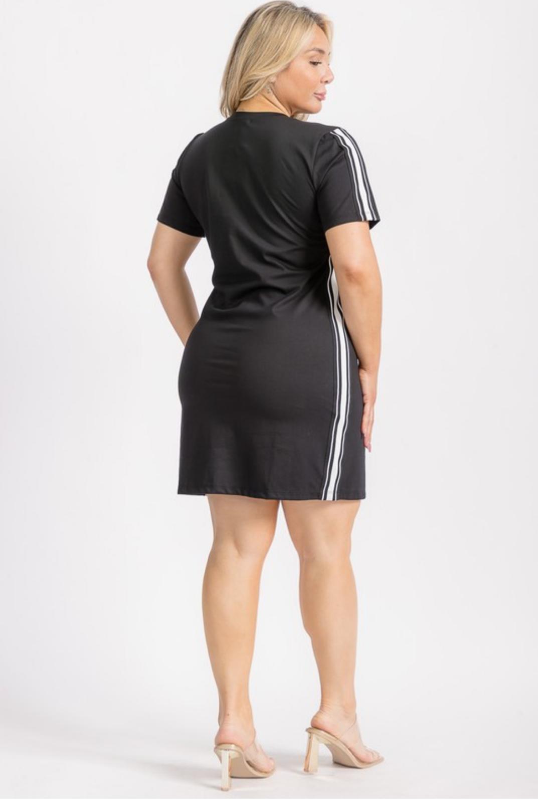 Mini dress de lineas y mahon