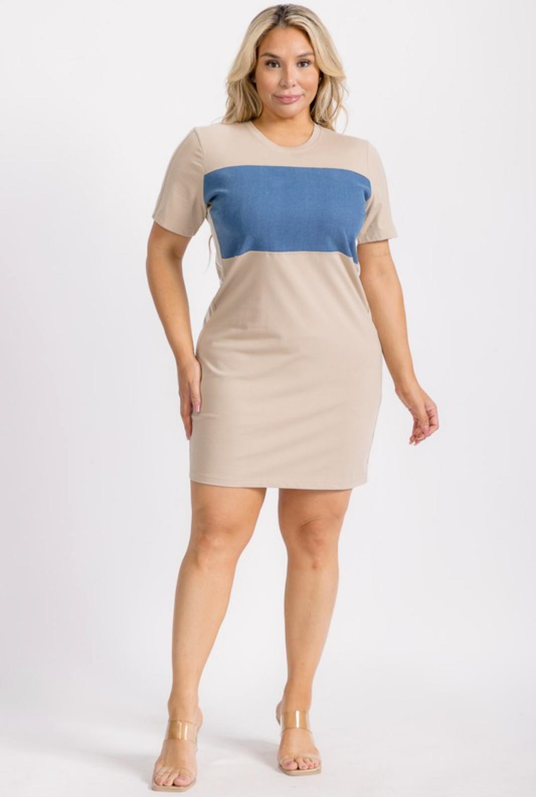 Mini dress de lineas y mahon