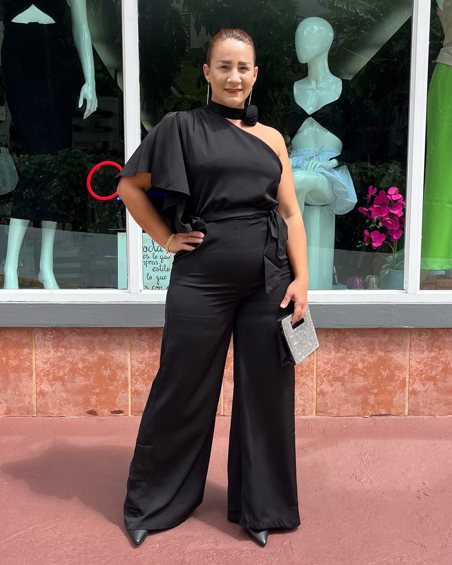 Jumpsuit one shoulder