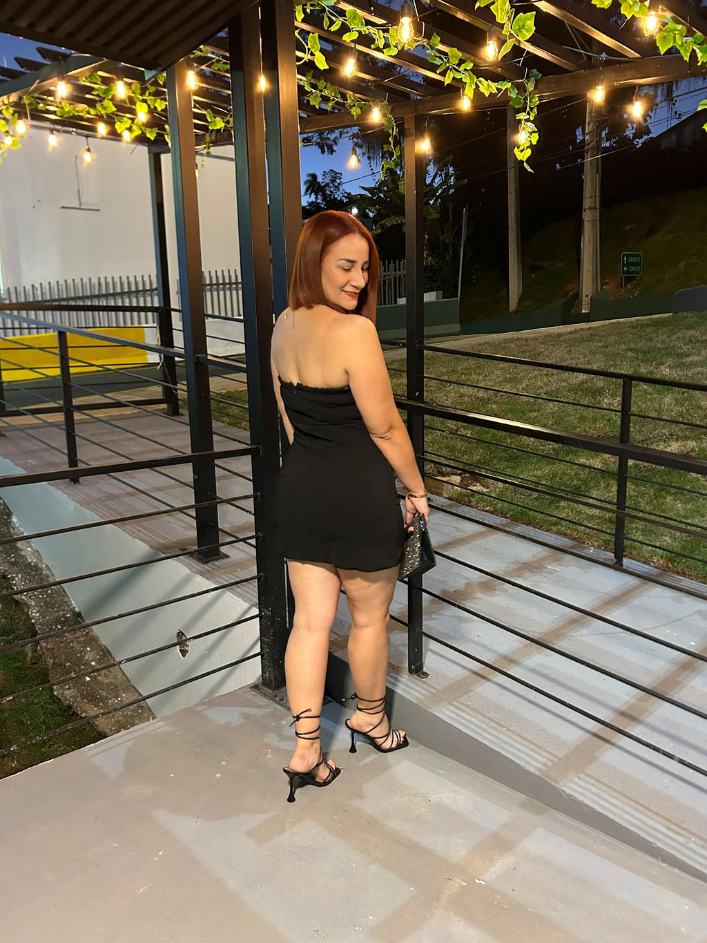 Strapples mini dress