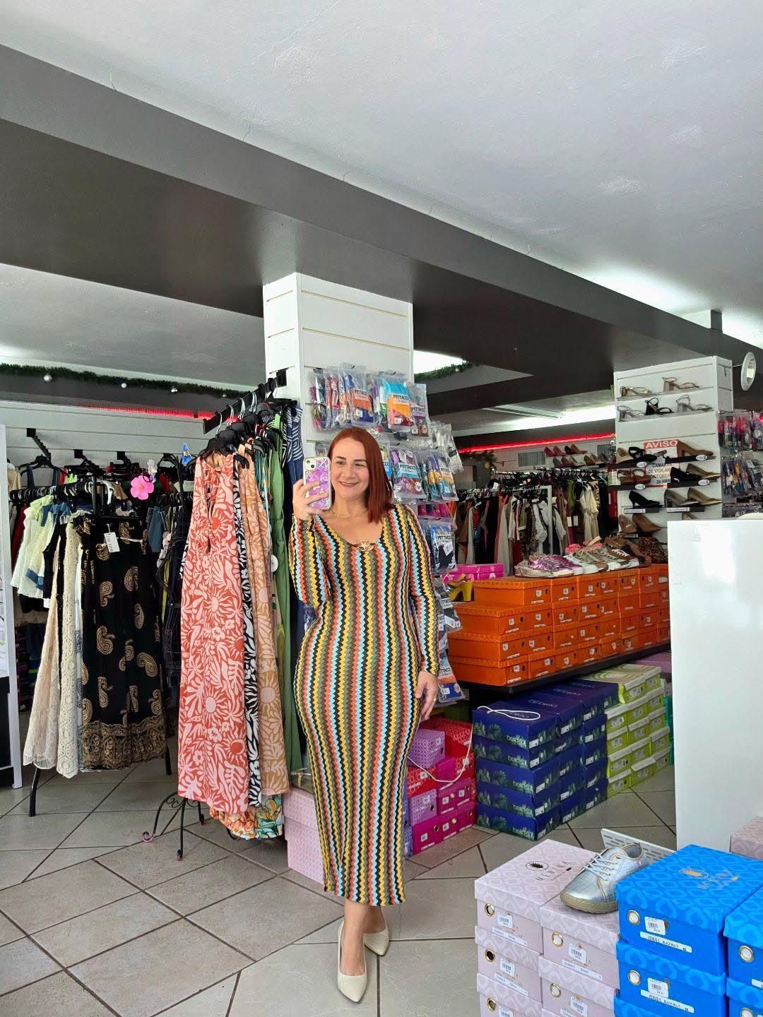 Vestido Largo Aura Multicolor