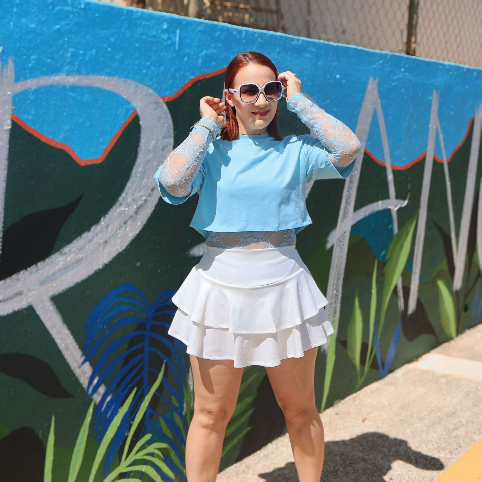 Ruffled mini skirt