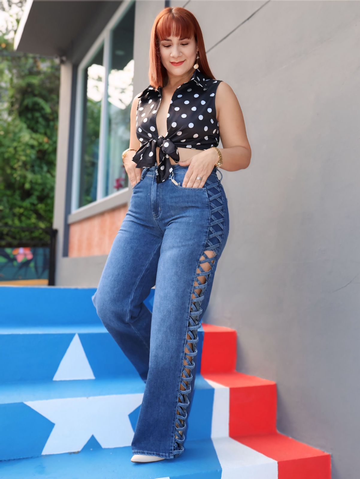 Polka dots top