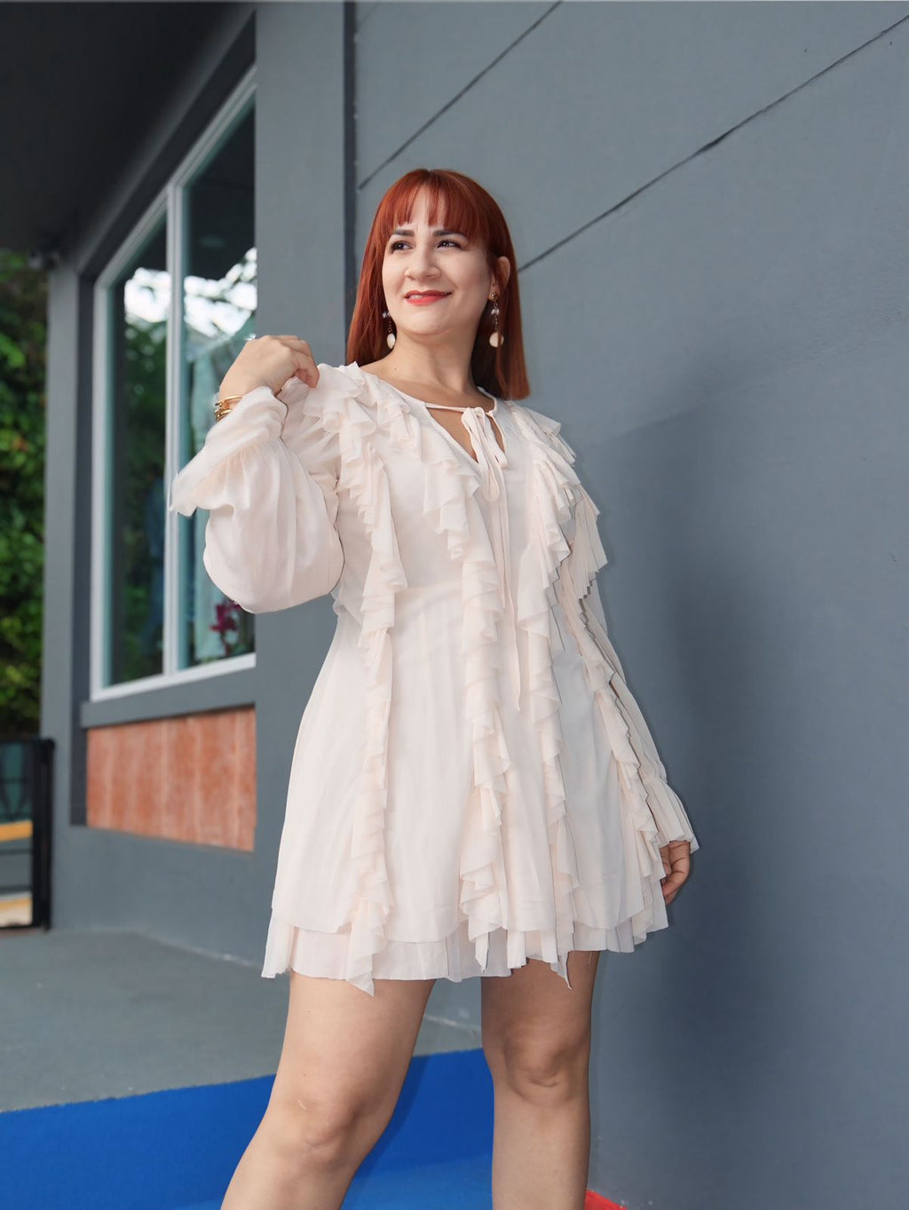 Ruffle mini dress