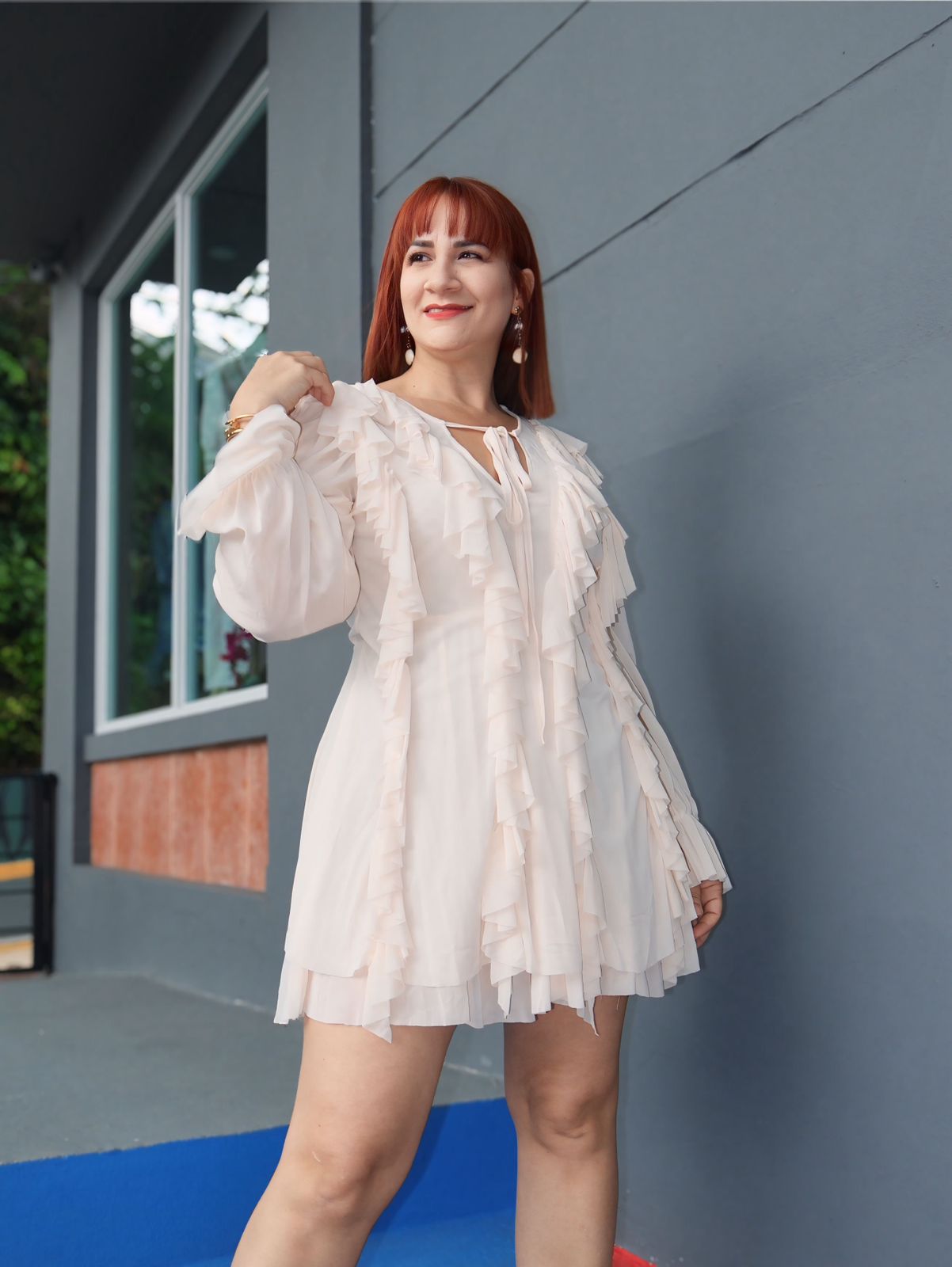 Ruffle mini dress