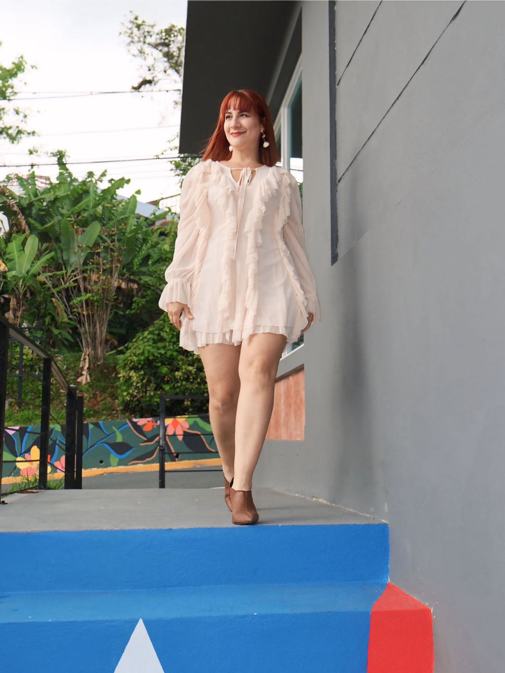 Ruffle mini dress