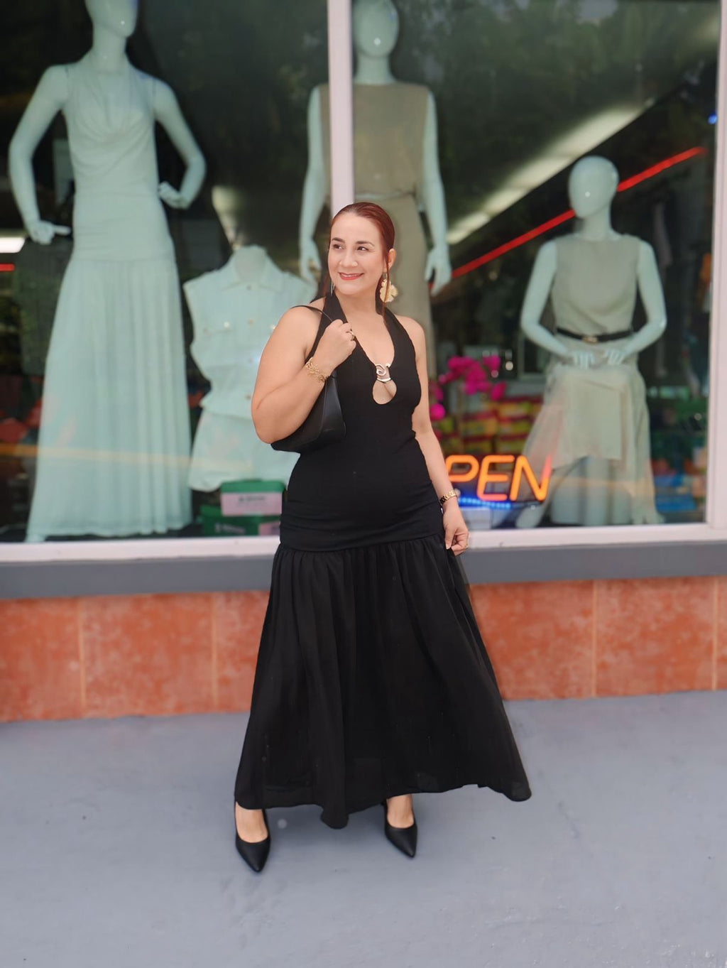 Halter maxi dress