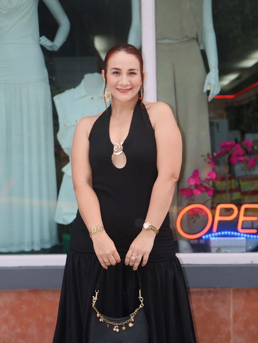 Halter maxi dress