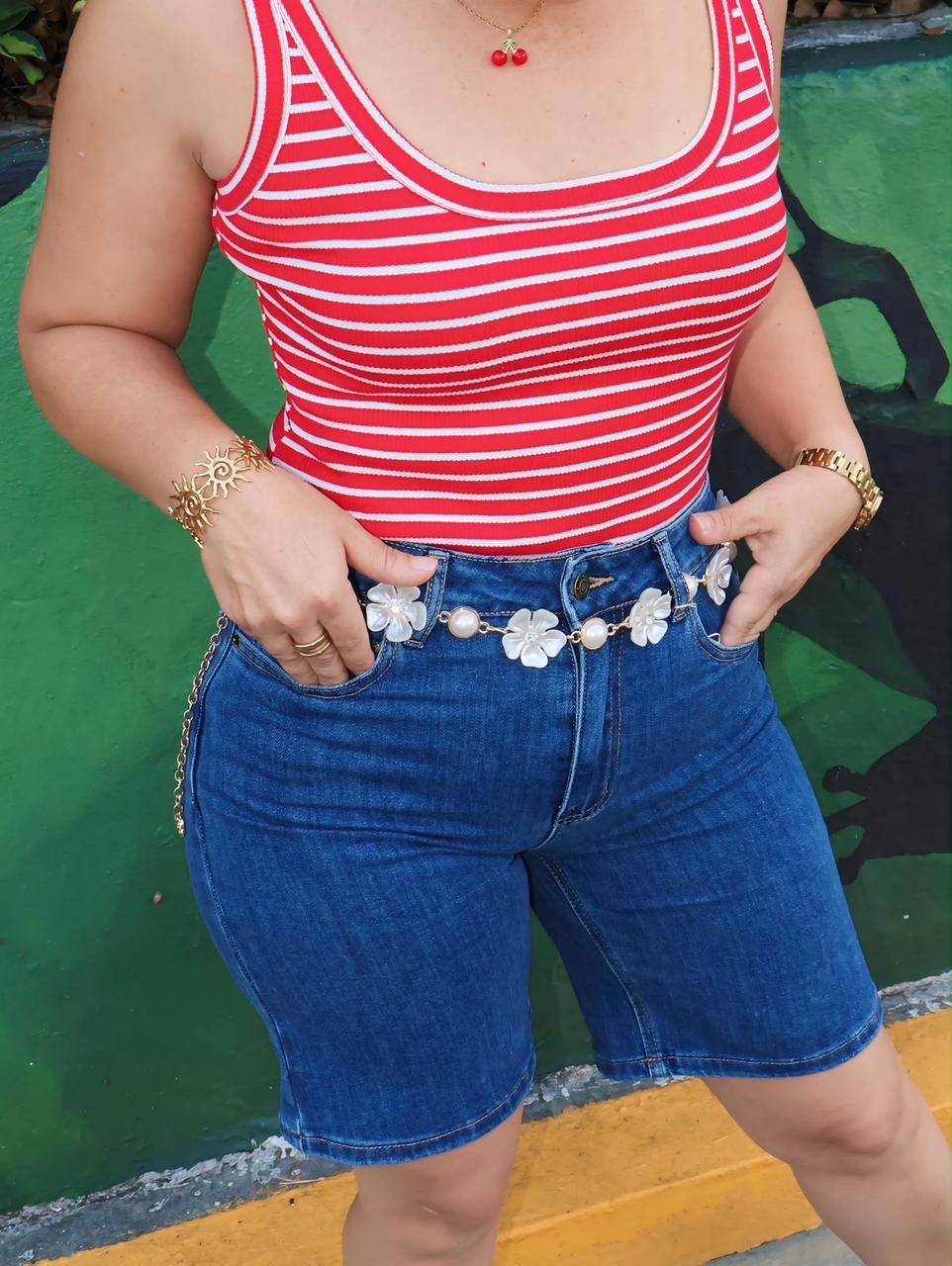 Jort with fashion belt