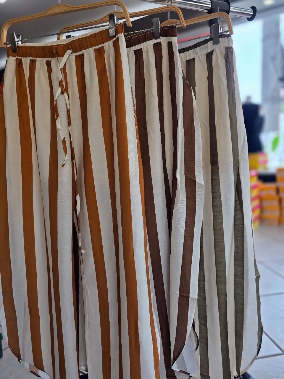 Stripe barrel boho pant