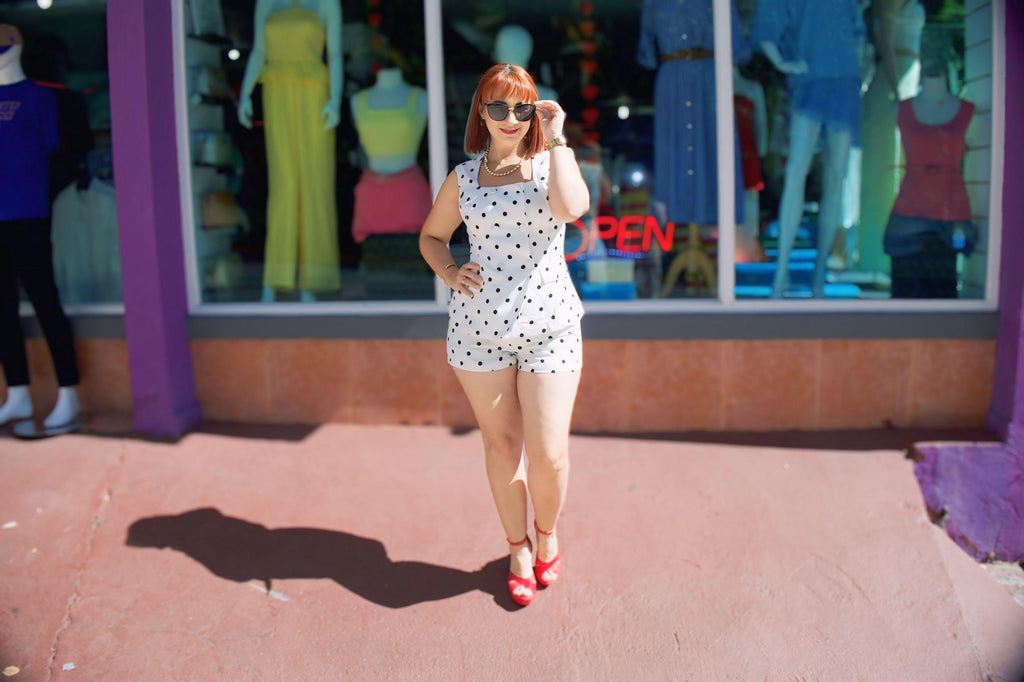 Polka dots Vest & short set
