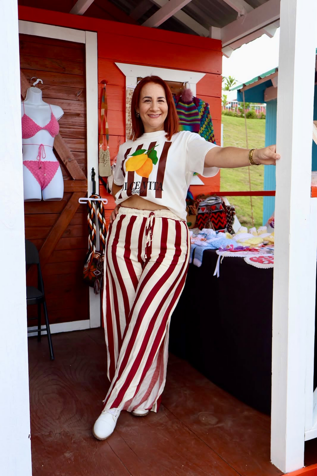 Stripe boho pant