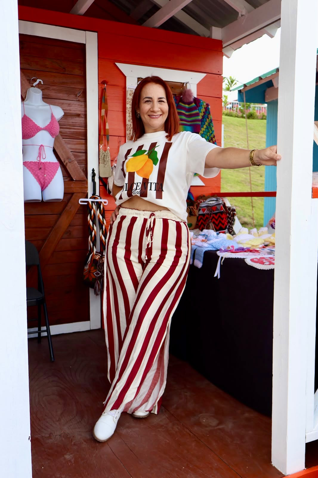 Stripe boho pant
